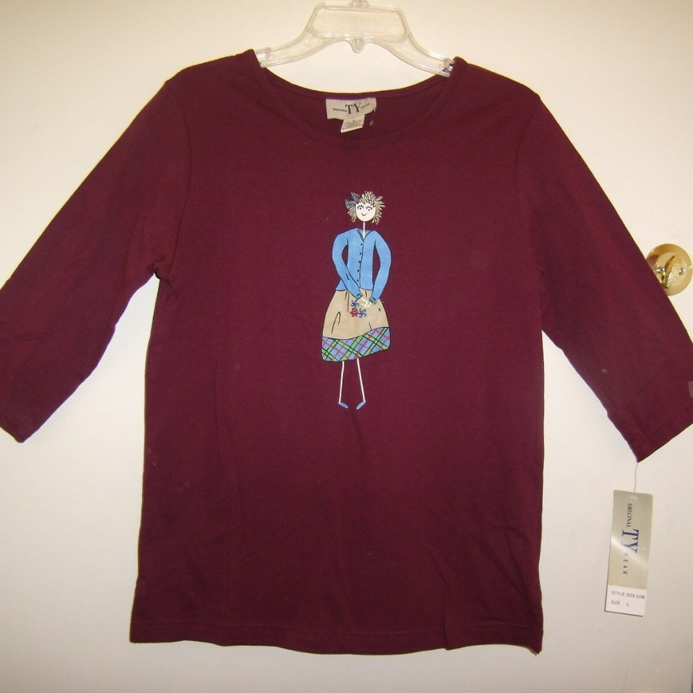 Vintage Maternity Cotton Knit Top Shirt